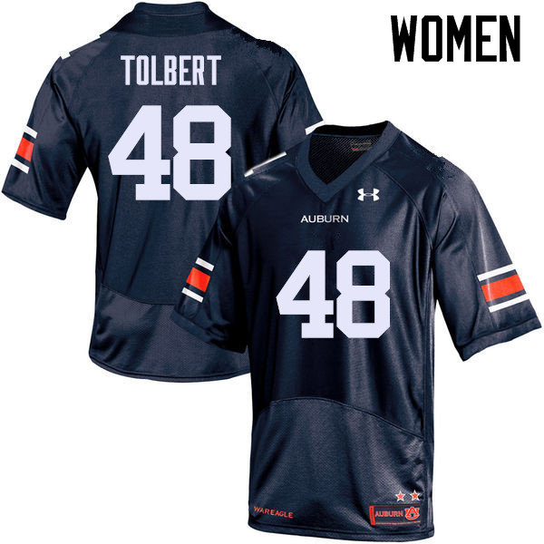 Women's Auburn Tigers #48 C.J. Tolbert Navy College Stitched Football Jersey